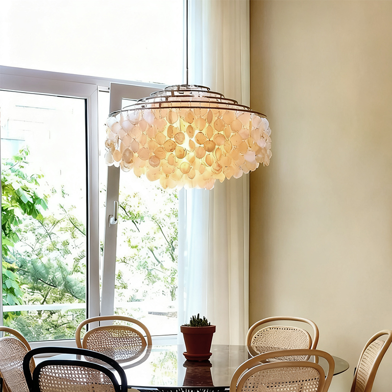 Verpan法式天然贝壳风铃吊灯