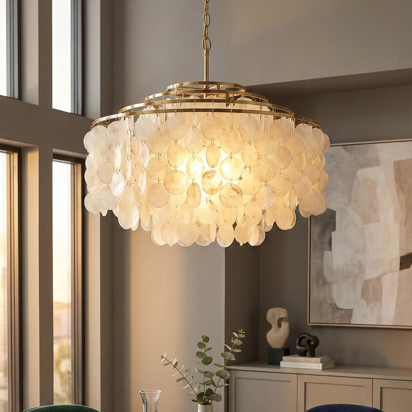 意大利Verpan法式客厅吊灯餐厅现代简约天然贝壳设计师创意风铃灯,家装灯饰光源,客厅吊灯,淘宝优惠券,粉丝福利购,淘宝优惠卷