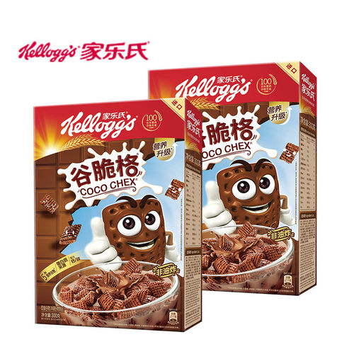 家乐氏谷脆格即食谷物麦片巧克力味学生儿童小孩营养早餐冲饮