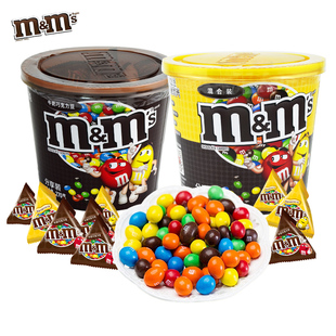 德芙mms牛奶夹心巧克力豆270g桶装 儿童礼物零食批发 mm豆喜糖散装