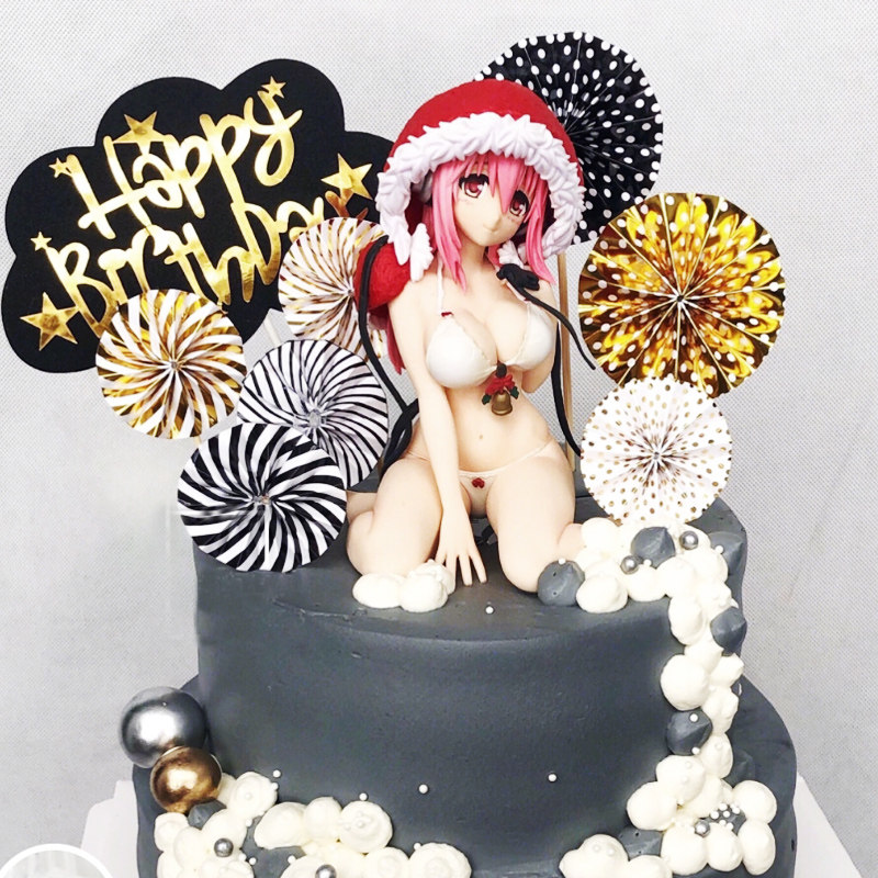 娃娃装饰摆件创意索尼生日蛋糕