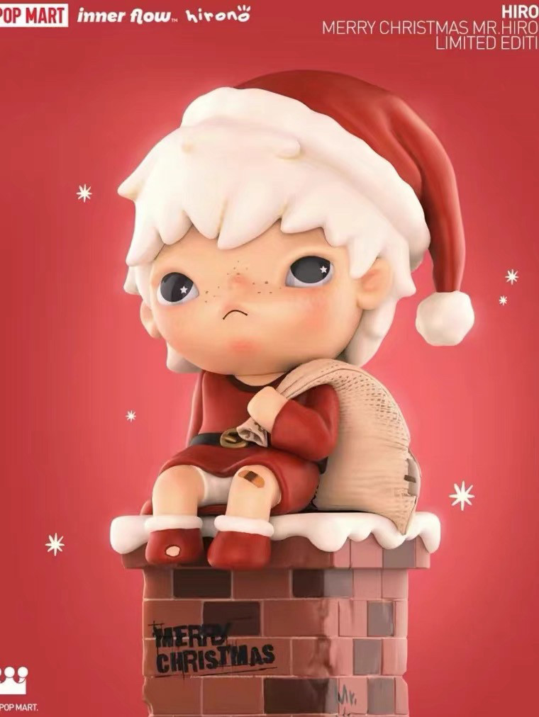 泡泡玛特圣诞款小野圣诞hirono生日礼物桌面摆件手办公仔现货包邮