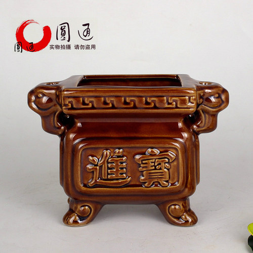 陶瓷香炉四方鼎厂家直销圆通佛具