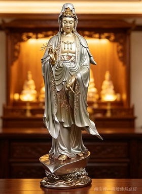 全铜掐丝珐琅供奉一叶观音菩萨像