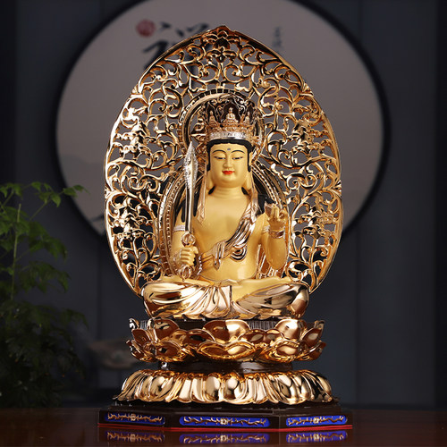 虚空藏菩萨属虎牛本命佛全铜虚空藏佛像台湾盛凡鎏金家用佛堂供奉 - 封面