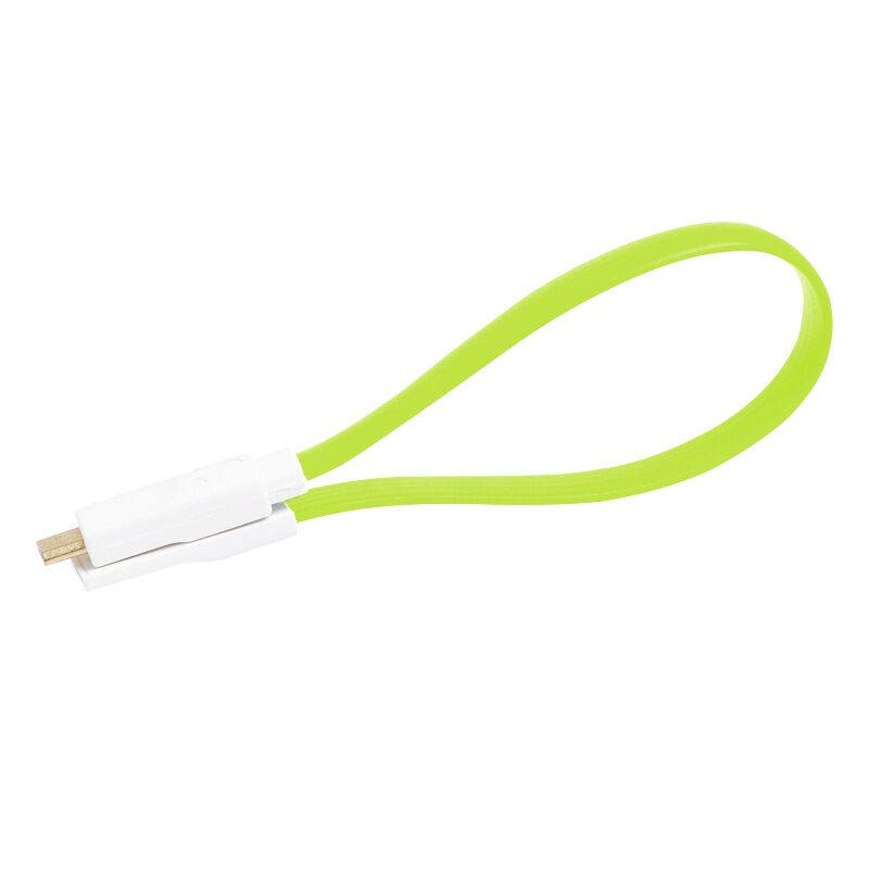 三堡   彩色面条数据线 安卓通用micro usb短充电线 0.22米