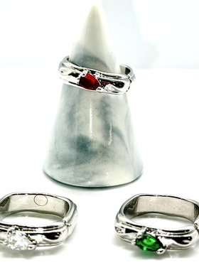 宥见归来原创钛钢小众个性时尚方形潮酷极简戒指