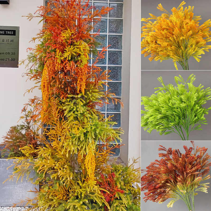 森系热门款千层金婚庆仿真花婚礼背景墙路引插花店铺造景秋色绿色