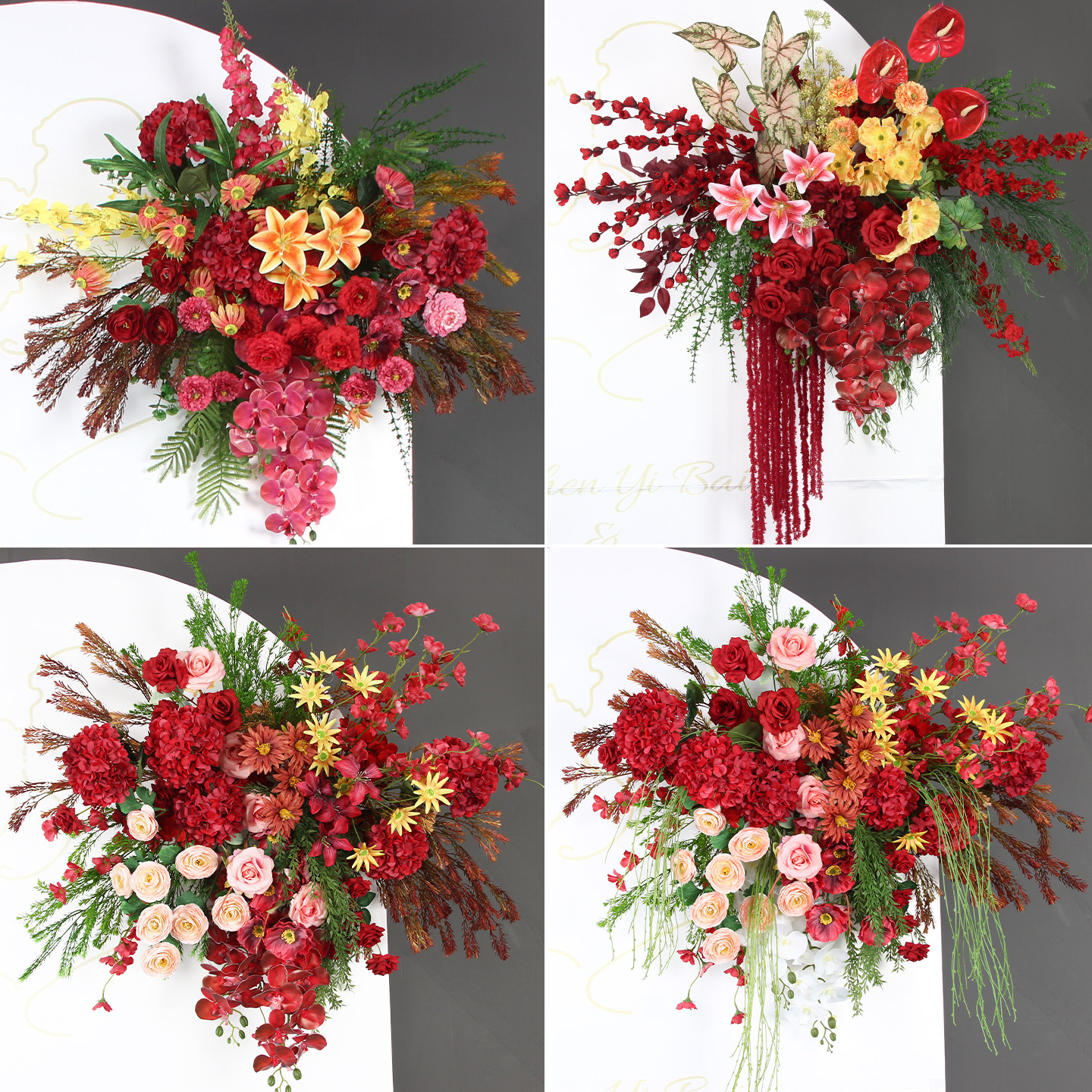 婚庆仿真花订婚假花婚礼布置红色地排花 舞台KT板装饰挂花路引花,节庆用品/礼品,婚庆绢花,淘宝优惠券,粉丝福利购,淘宝优惠卷