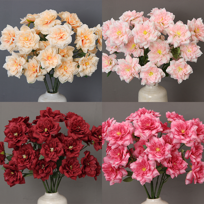 婚庆仿真花玫瑰花绢花月季牡丹