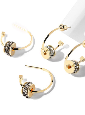 925银耳环女简约气质2025新款耳钉潮冷淡风法式耳坠网红耳饰