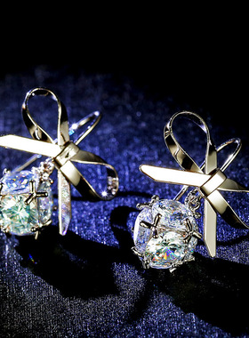 蝴蝶结气质耳环女韩国网红耳坠2025新款潮时尚日韩设计感耳饰