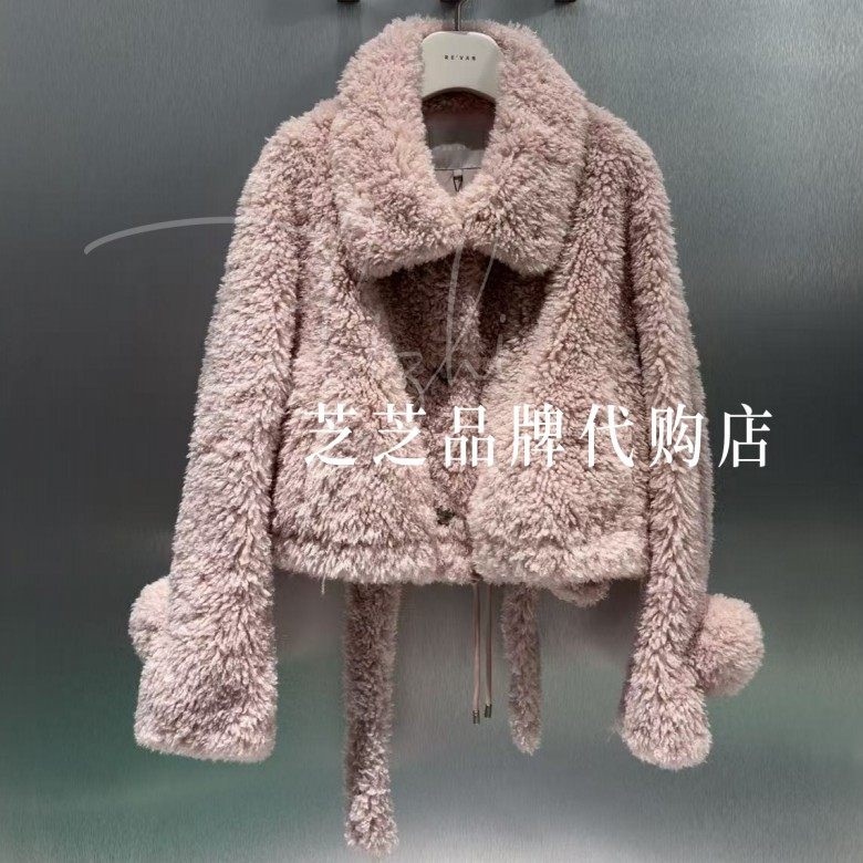 RL90105574原2099双皇冠专柜正品2025冬少女感粉红翻领环保皮草,女装/女士精品,皮草,淘宝优惠券,粉丝福利购,淘宝优惠卷