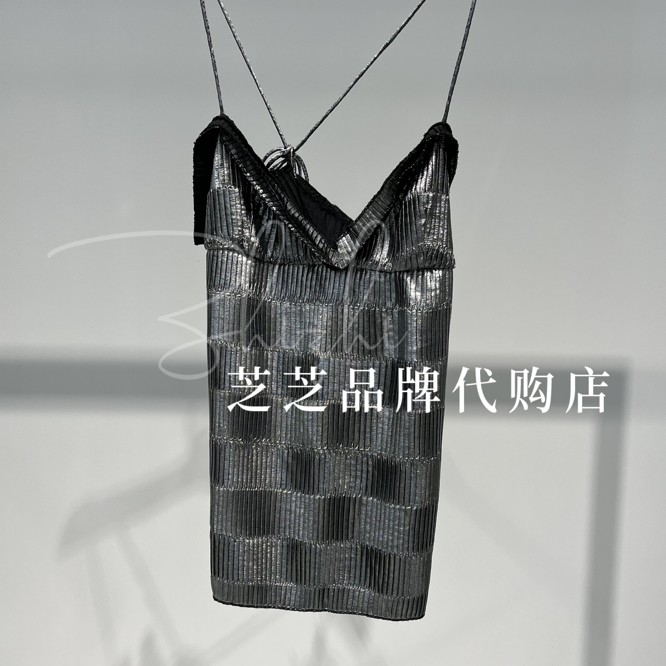 YOUWEI双皇冠店专柜正品2025夏1499压褶吊带背心Y4025208