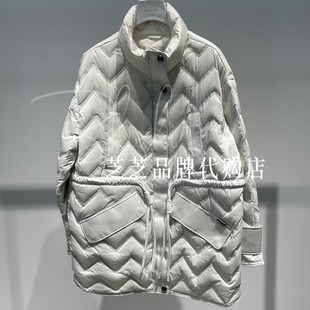 RL90502502原2699双皇冠专柜正品 2025冬可收腰抽绳中长羽绒服