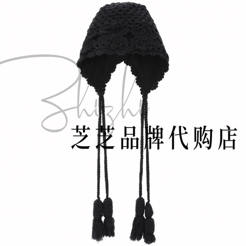 AL9P001853原690 双皇冠专柜正品2025冬浪漫风镂空钩花编织针织帽