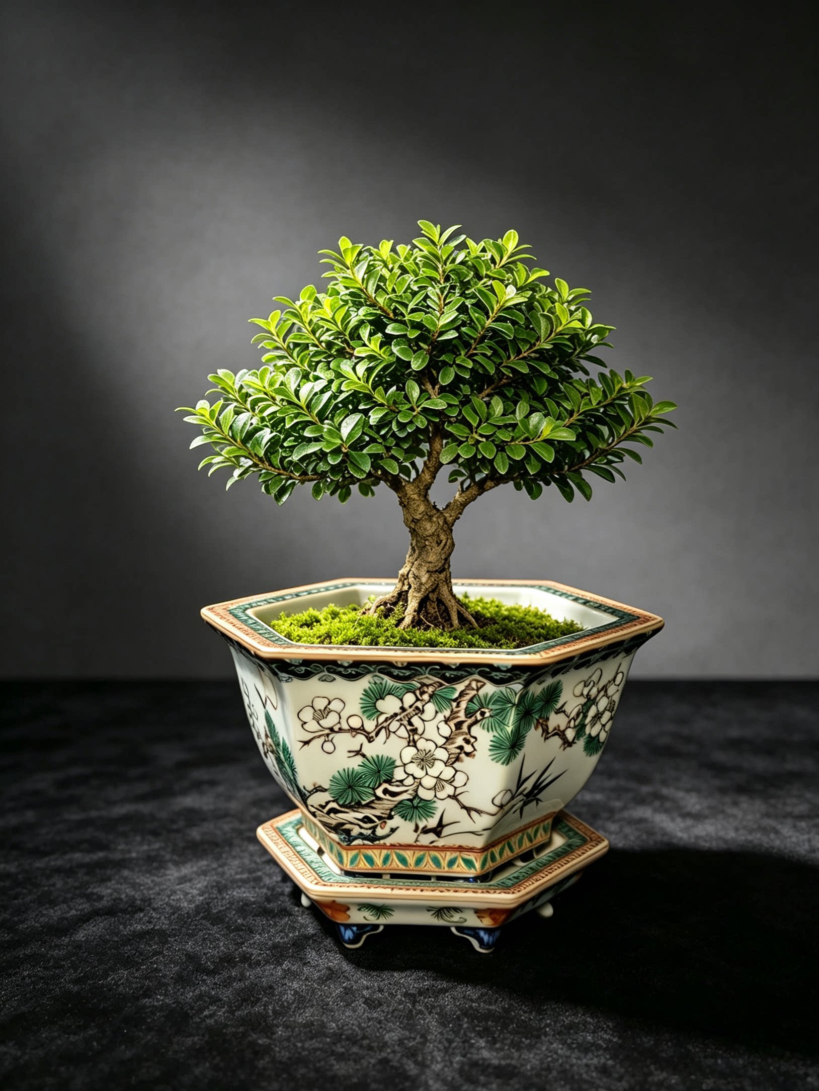 古阅和风松竹梅花盆岁寒三友系列花盆