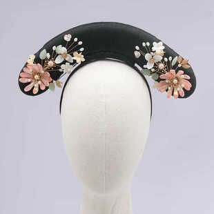 儿童古装头饰 满族格格发髻旗头清朝小女孩发箍女童古代成人假发