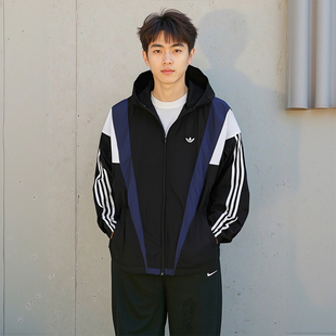 优购adidas阿迪达斯三叶草男子运动休闲连帽夹克外套KS3552