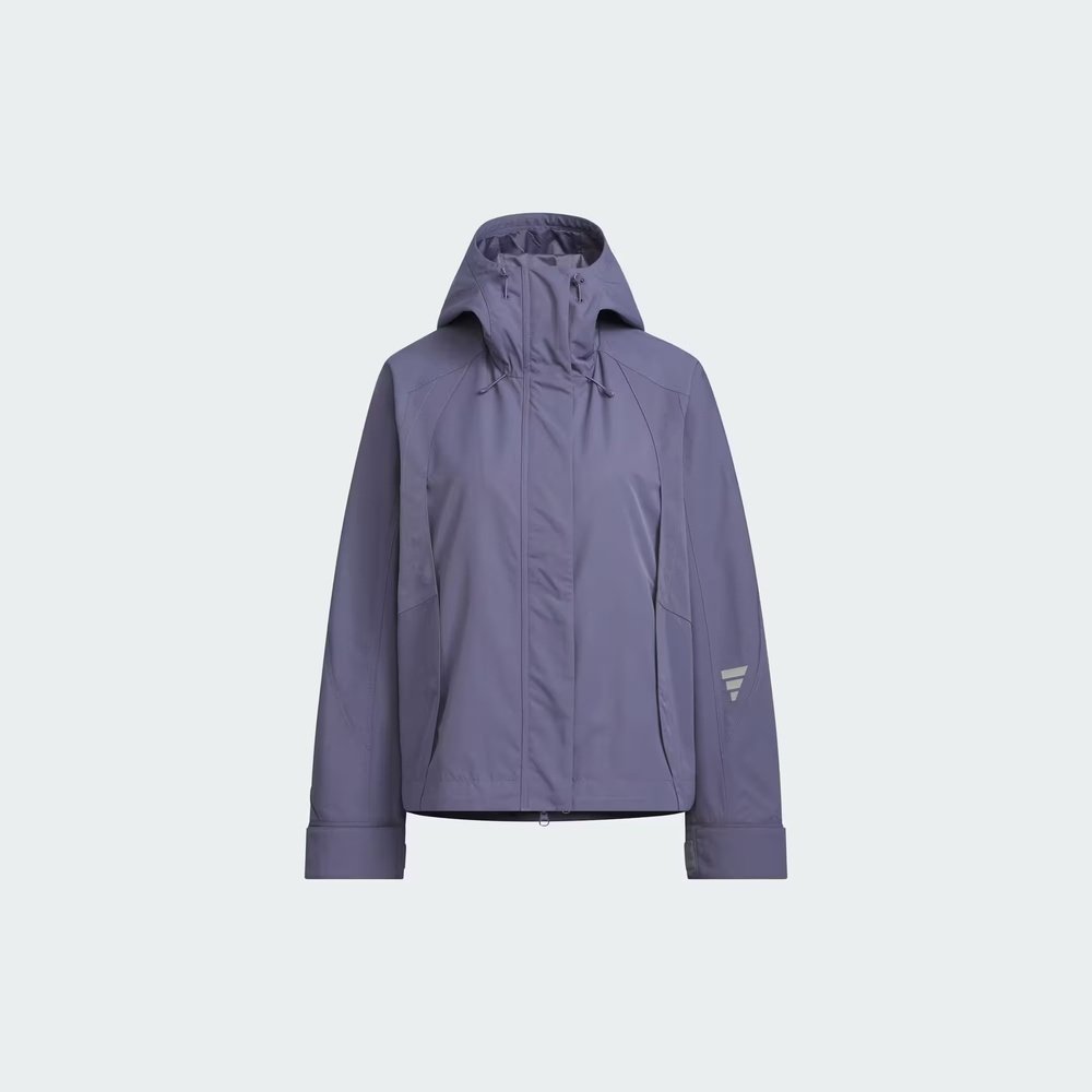 adidas阿迪达斯女子FOS运动休闲机能风梭织连帽夹克外套KS0067