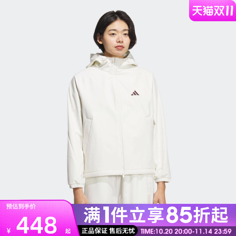 优购adidas阿迪达斯女子MS SOFTSHELL JK运动健身夹克外套KC0055