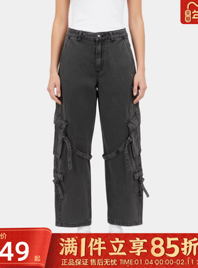 优购adidas阿迪达斯三叶草女子纯色舒适运动休闲裤宽松长裤KU9535