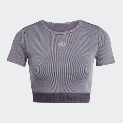 优购adidas阿迪达斯三叶草女子RIB TEE WA运动休闲短袖T恤JW3573