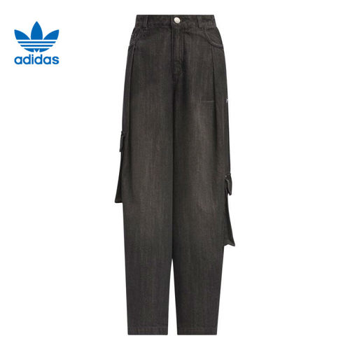 优购adidas阿迪达斯三叶草女子DENIM CARGO运动休闲长裤KC5825