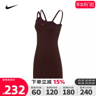 运动休闲不对称吊带连衣裙DV7935 裙子2024新款 227 Nike耐克女装