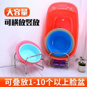 不锈钢浴室收纳架可放盆可叠放