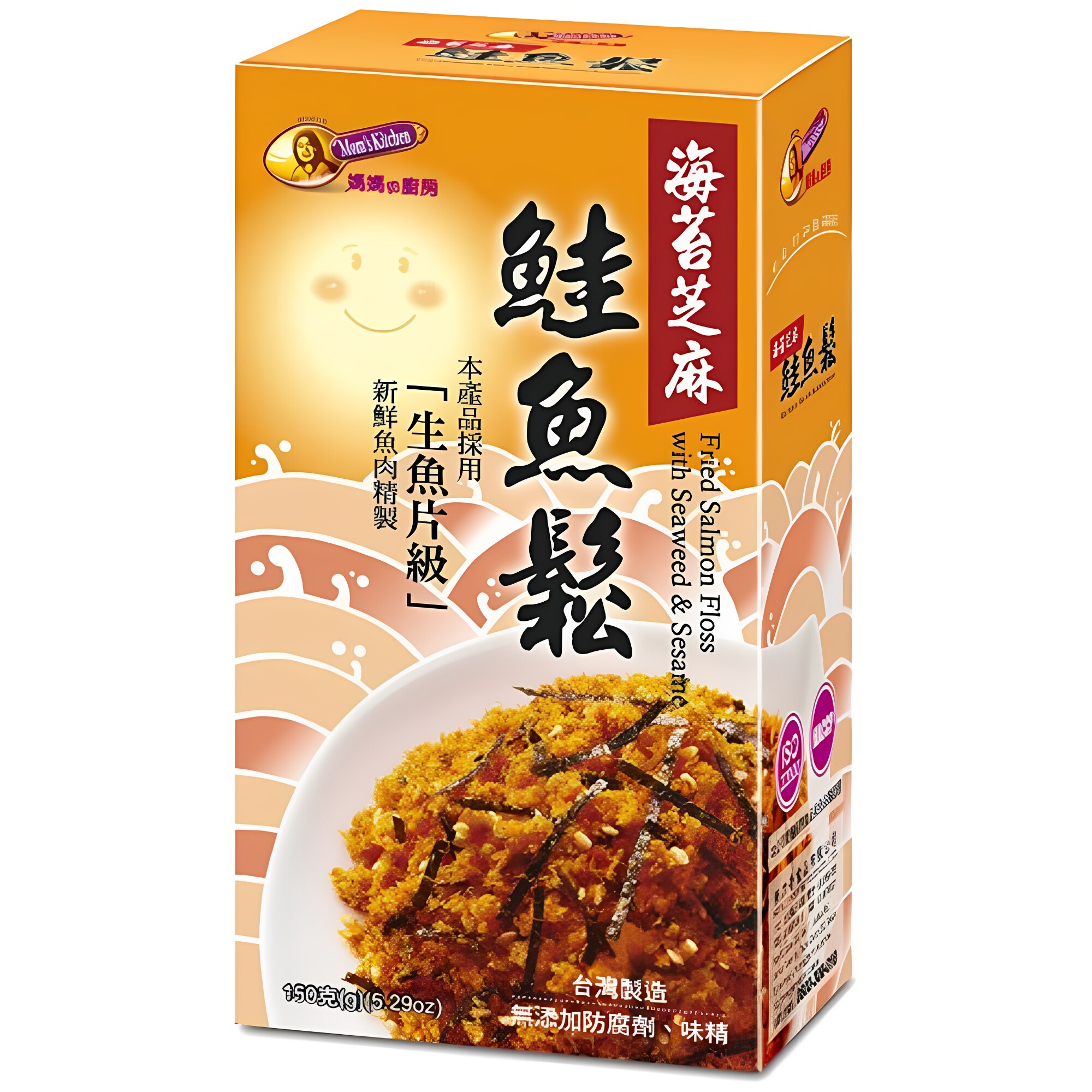 妈妈的厨房Mom's Kitchen 海苔芝麻鲑鱼松150g宝宝拌饭肉松无腥味