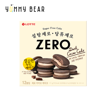 乐天 - 韩国 Lotte乐天 ZERO 无糖朱古力夹心饼干171g (12个)零食