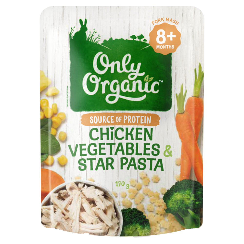Only Organic 有机鸡肉杂菜星星粉170克婴儿宝宝香港进口辅食营养