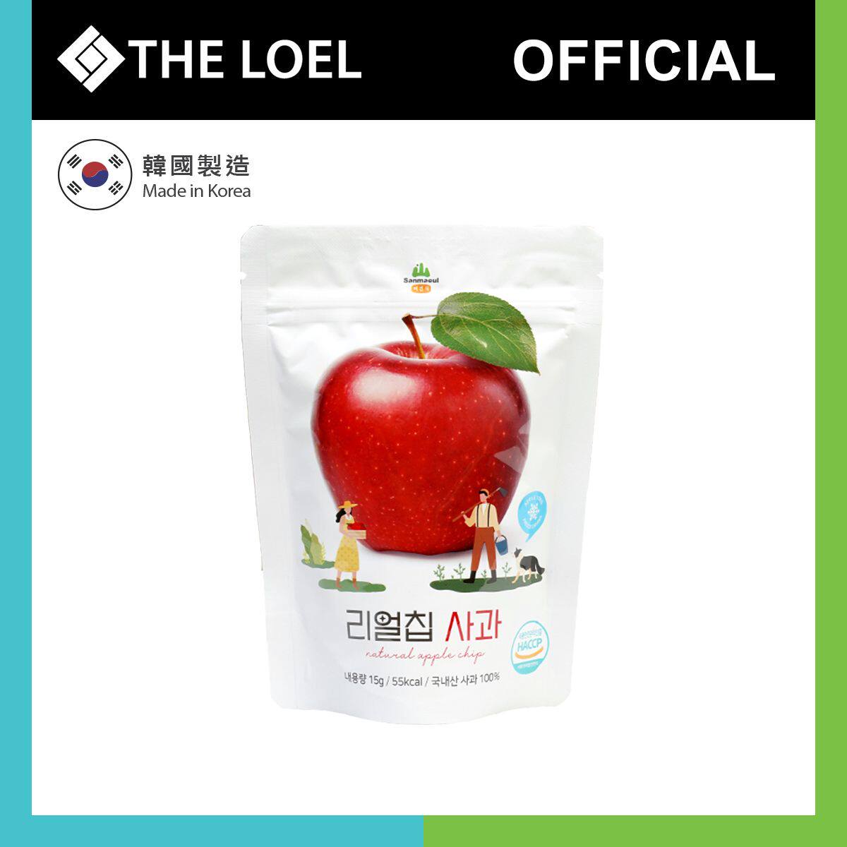 The Loel 韩国苹果干15g水果干天然酥脆韩国制造包装零食水果片版
