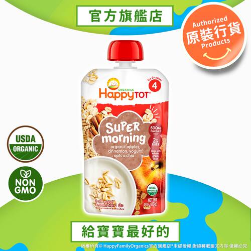 禧贝香港进口有机袋装果泥苹果肉桂希腊奶酪麦片超级奇亚籽味113g