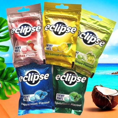 秒发 香港eclipse易极薄荷糖 提子柠檬清香荔枝味 45g袋装
