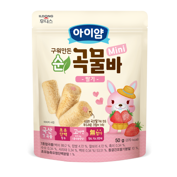 ILDONG MINI谷物棒草莓草莓味迷你50g进口零食高品质热销儿童饼干