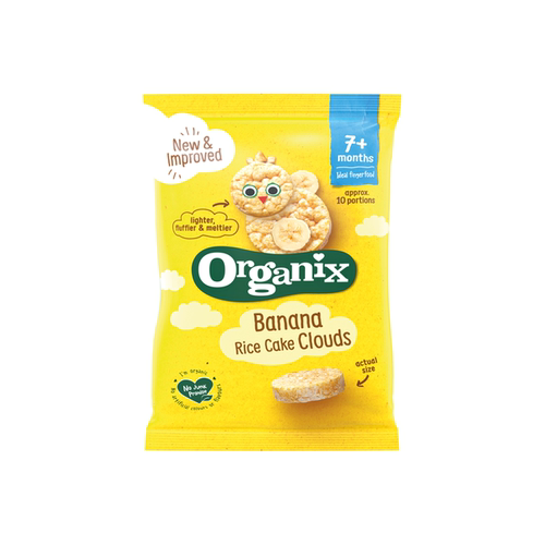 Organix有机香蕉米饼40g果味饼干幼儿7个月+零食营养糙米磨牙米饼