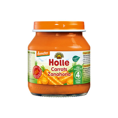 Holle 进口德国有机胡萝卜125g宝宝营养天然健康果蔬蓉零食辅食版
