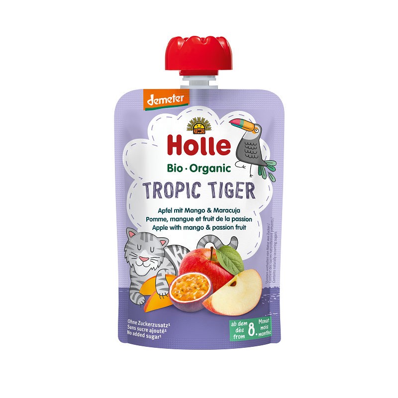 Holle 进口意大利有机唧唧装苹果伴芒果百香果蓉100g婴幼儿水果泥
