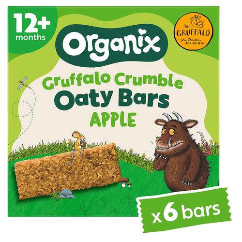 Organix 有机苹果肉桂软燕麦棒6x23g易溶安全易吞12月+婴幼儿零食