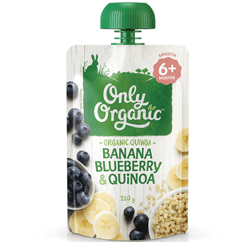 香港进口版Only Organic有机香蕉蓝莓藜麦蓉源自新西兰的天然高质