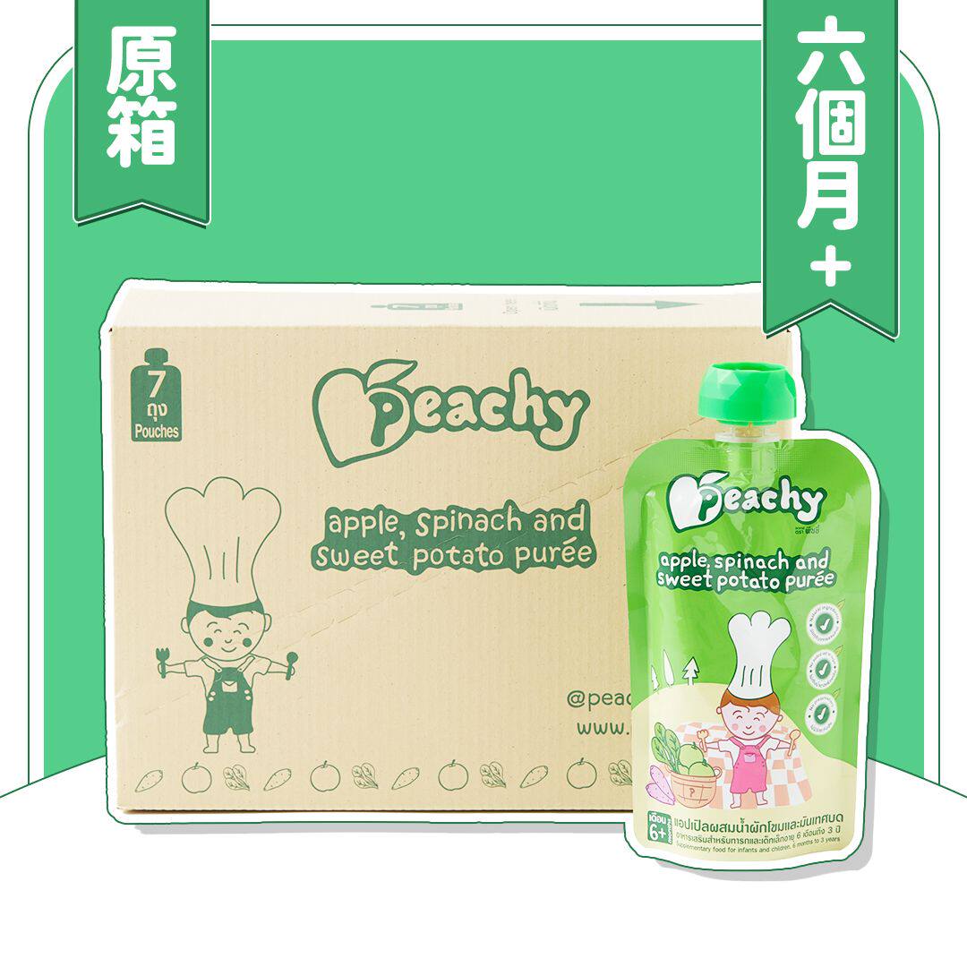 PEACHY 香港进口原箱7件优惠装营养唧唧装苹果菠菜红薯果蓉泥110g