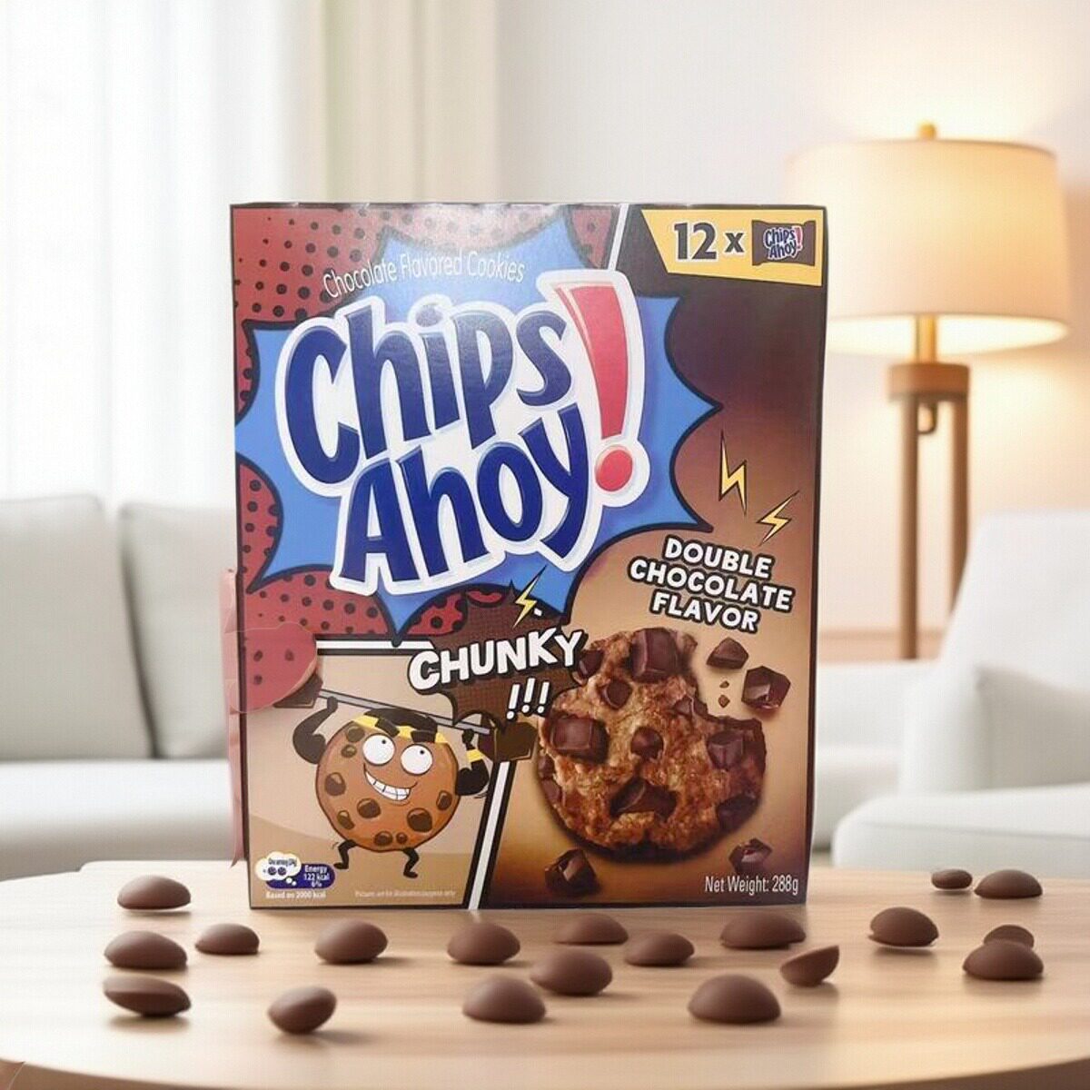 香港采购进口Chips Ahoy双重巧克力曲奇饼干休闲零食288g