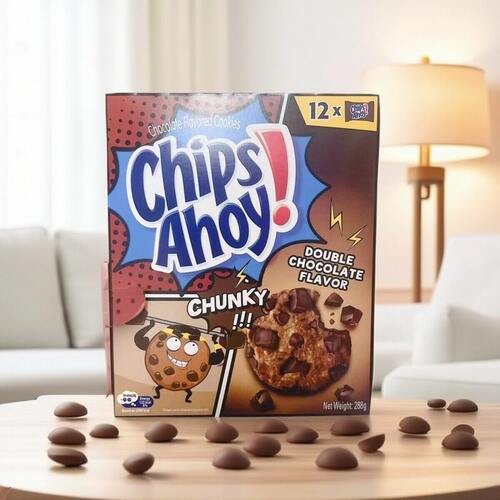香港采购进口Chips Ahoy双重巧克力曲奇饼干休闲零食288g