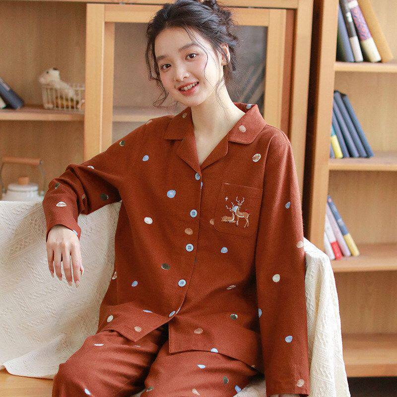 新款女睡衣套装，舒适柔软保暖