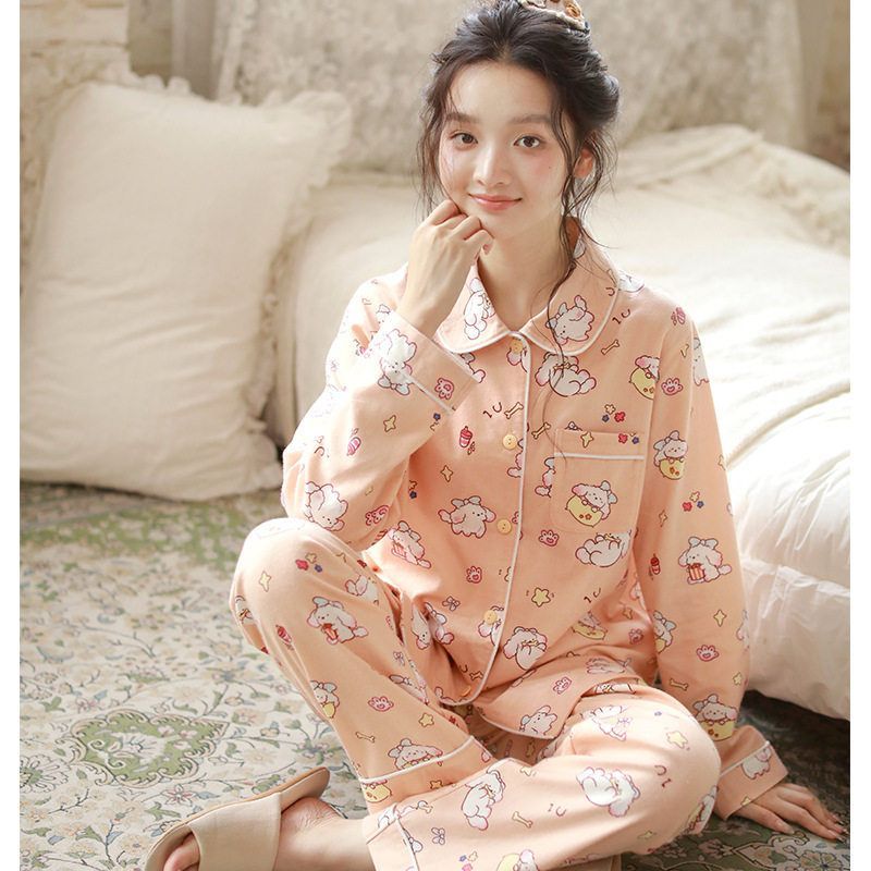 秋季新款女睡衣套装，舒适保暖