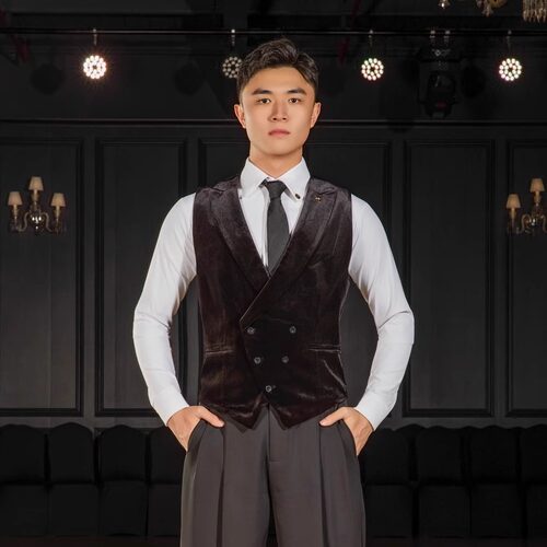 国标舞服男式成人摩登马甲