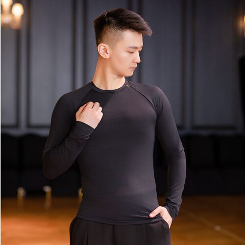 丹珍舞服男款上衣国标舞服男士拉丁舞蹈练功服摩登舞成人跳舞服装
