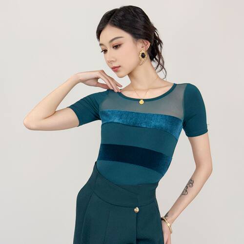摩登舞新品女成人拉丁舞上装